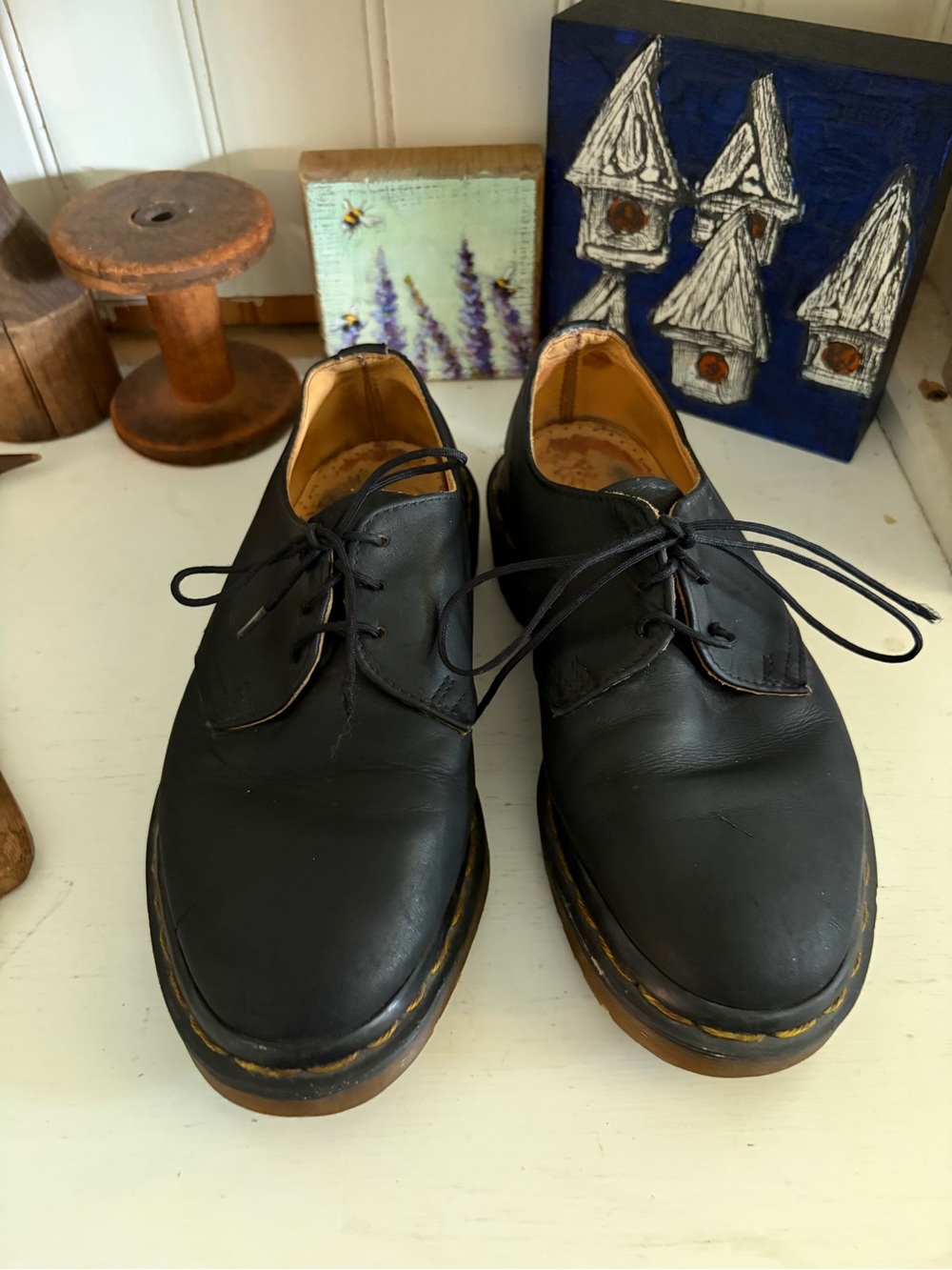 Dr. Martin’s Classic Women’s Black Leather Derby Shoes